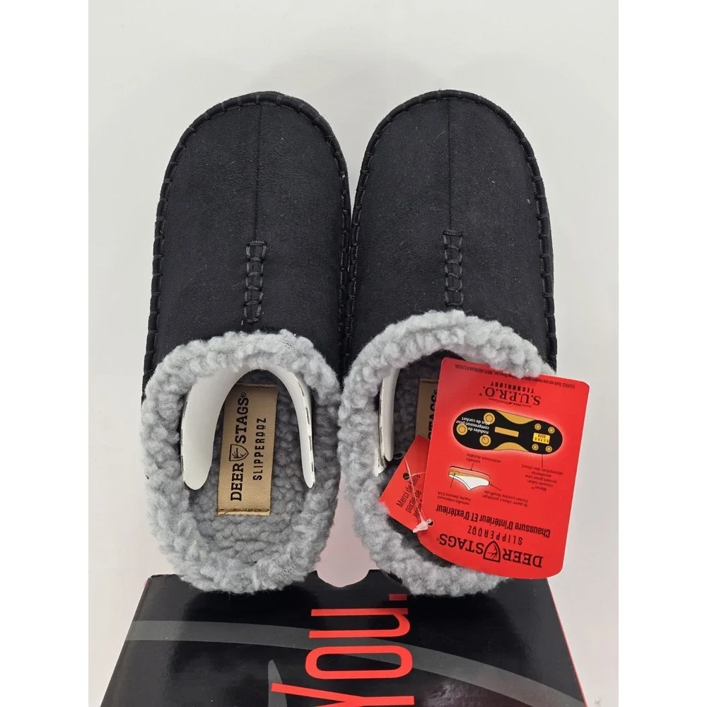 NIB Deer Stags Lil Nordic Slipper - Size 3M‎ Unisex Big Kid - Color Black